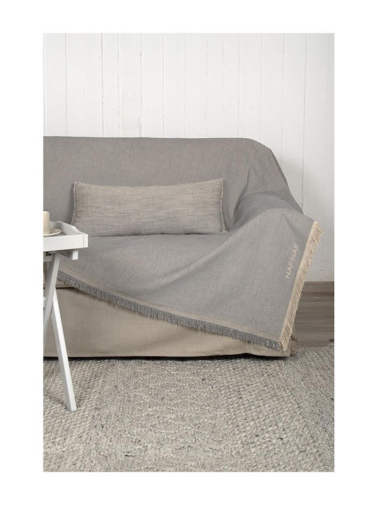 Naf Naf 358-78 Ριχτάρι Πολυθρόνας Chenille 180x180εκ. Grey 520801345453