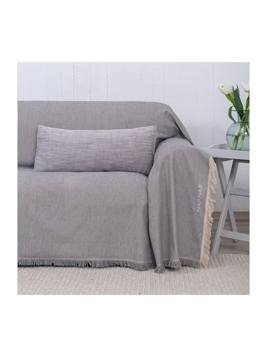 Naf Naf 358-78 Ριχτάρι Πολυθρόνας Chenille 180x180εκ. Grey 520801345453