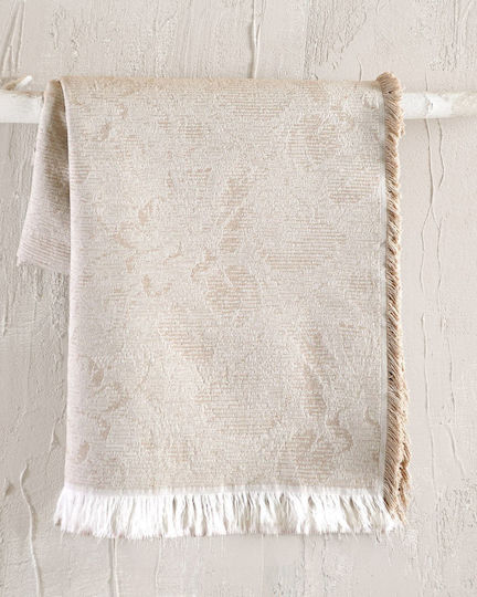 Rythmos Peony Ριχτάρι Διθέσιου Καναπέ Ζακάρ 180x240εκ. Μπεζ