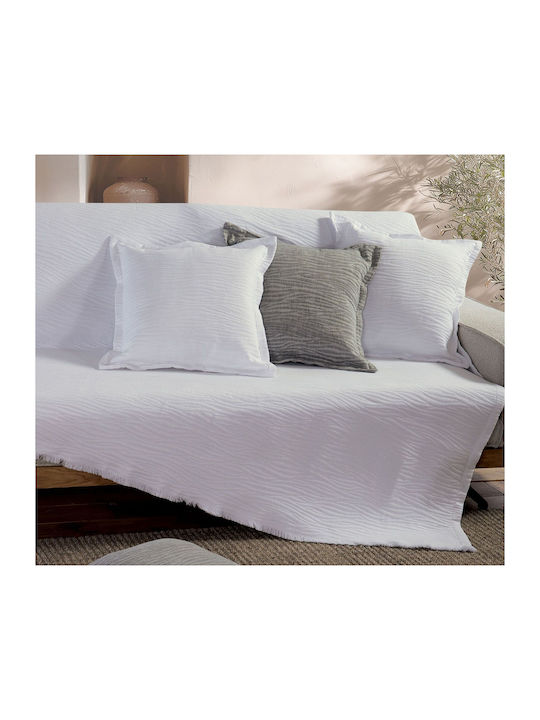 Nef-Nef Homeware Zebra Триместен Диван Покривка 170x300см Сива