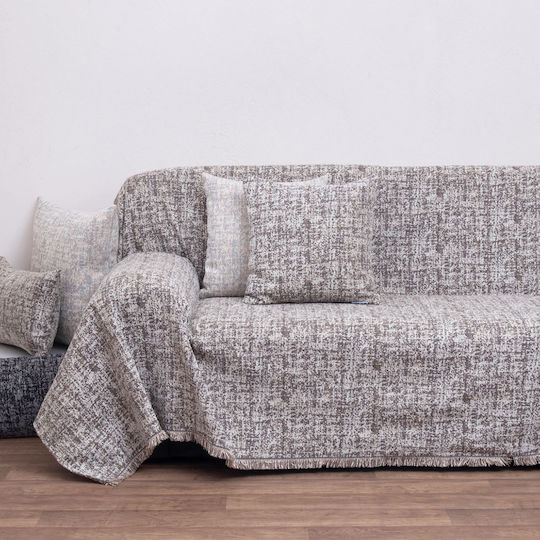 Anna Riska 1445 Ριχτάρι Διθέσιου Καναπέ Chenille 180x240εκ. Γκρί