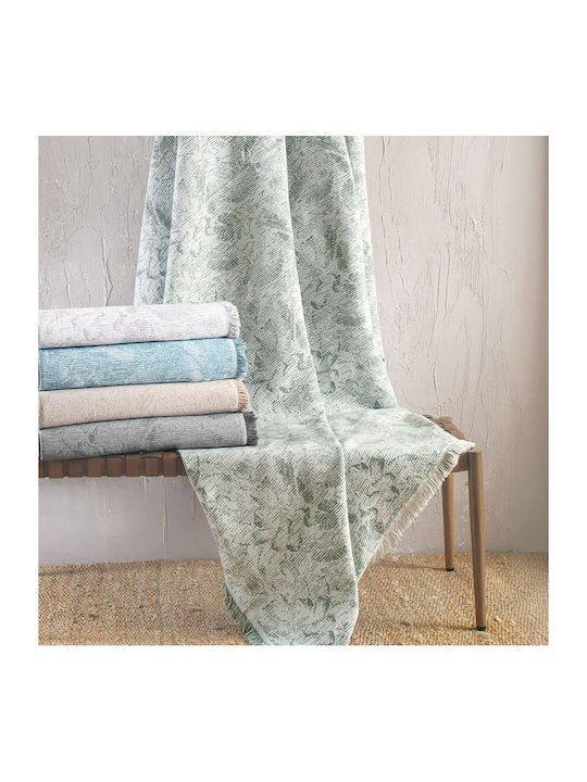 Rythmos Peony Armchair Jacquard Throw 160x180cm Khaki