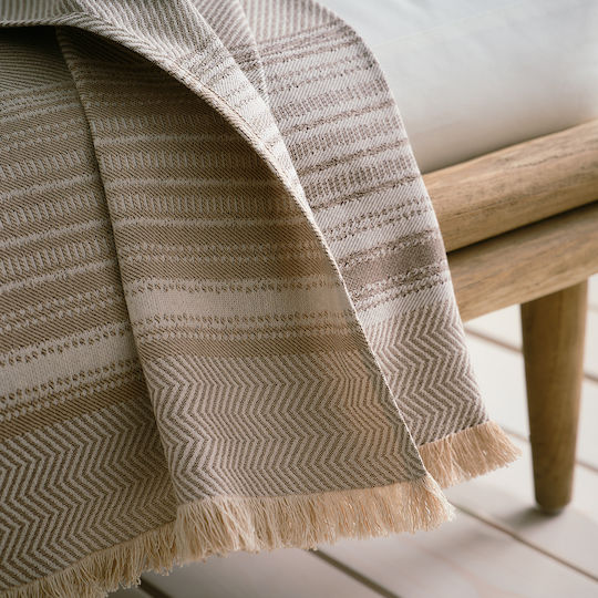 Gofis Home Kelda Sofa Throw Knitted 180x250cm Sand Beige 174/06