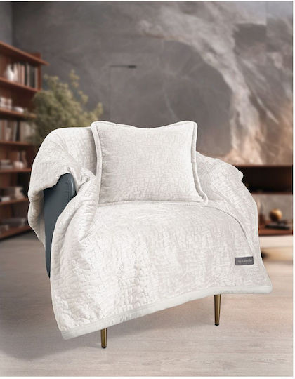 Guy Laroche Bolzano Καναπέ 130x170εκ. Ivory Velvet