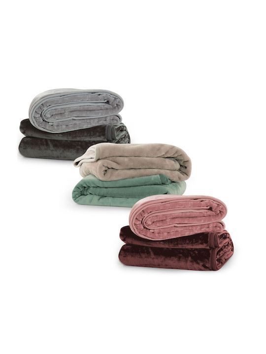 Nef-Nef Homeware Loft Decke Samtig Übergröße 220x240cm Burgundisch