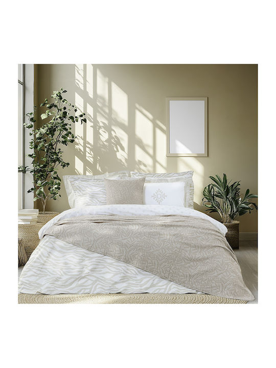 Nima Κουβέρτα Πικέ Υπέρδιπλη 220x240εκ. Taupe