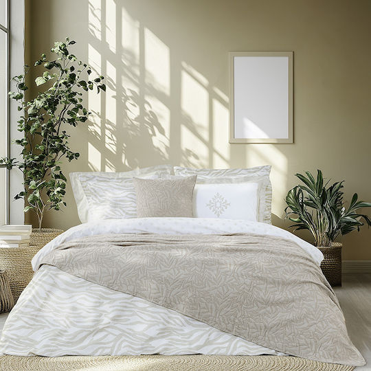 Nima Pique Blanket Double 220x240cm Taupe