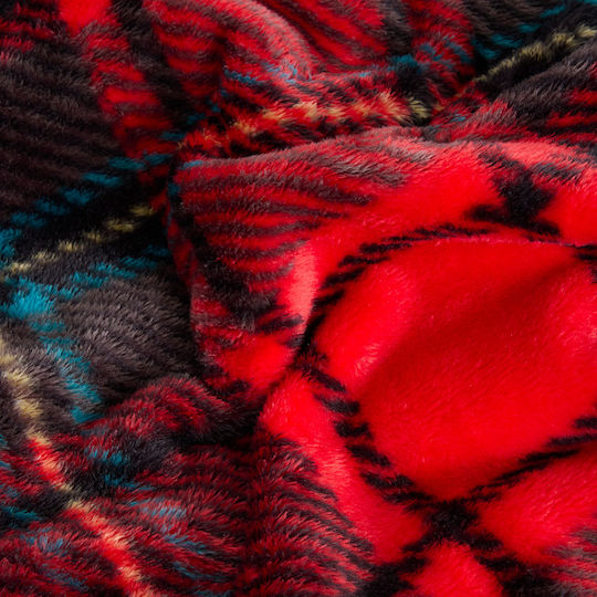 Atmosphera Fleece Blanket Sofa 130x170cm Red