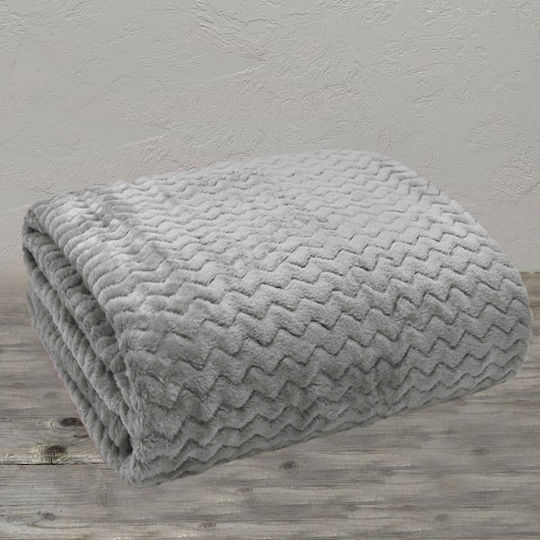 To megalo pazari Fleece Decke Übergröße 220x230cm Grau