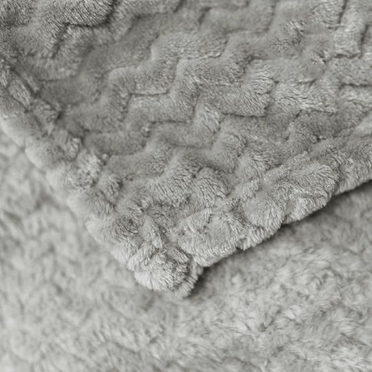 To megalo pazari Fleece Decke Übergröße 220x230cm Grau