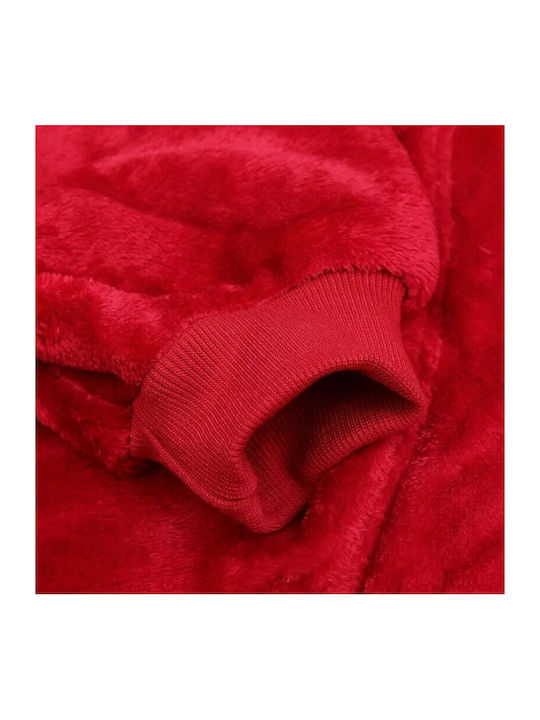 Fleece-Decke mit Ärmeln 80x80cm Rote