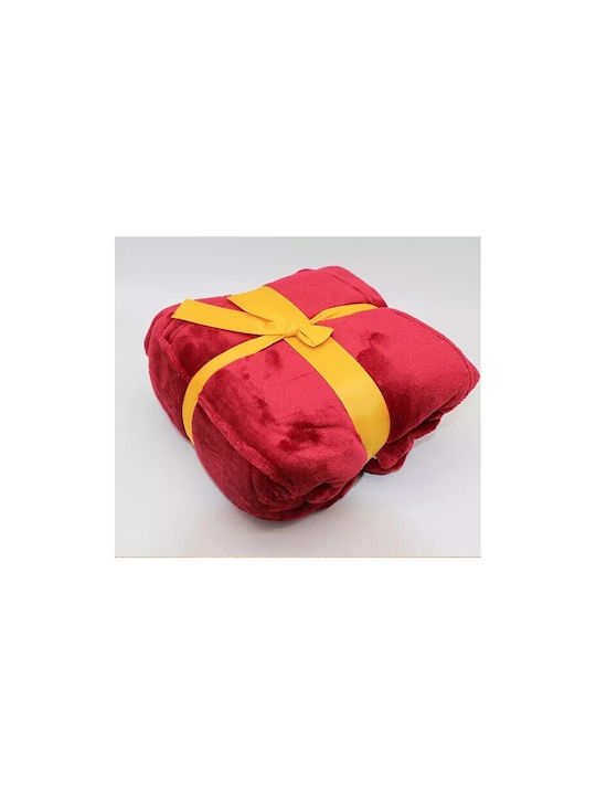 Fleece-Decke mit Ärmeln 80x80cm Rote