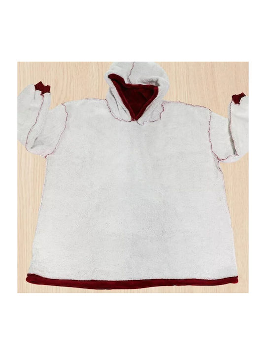 Fleece-Decke mit Ärmeln 80x80cm Rote