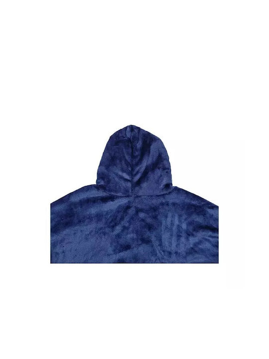 Κουβέρτα Fleece με Μανίκια 80x80εκ. Μπλε
