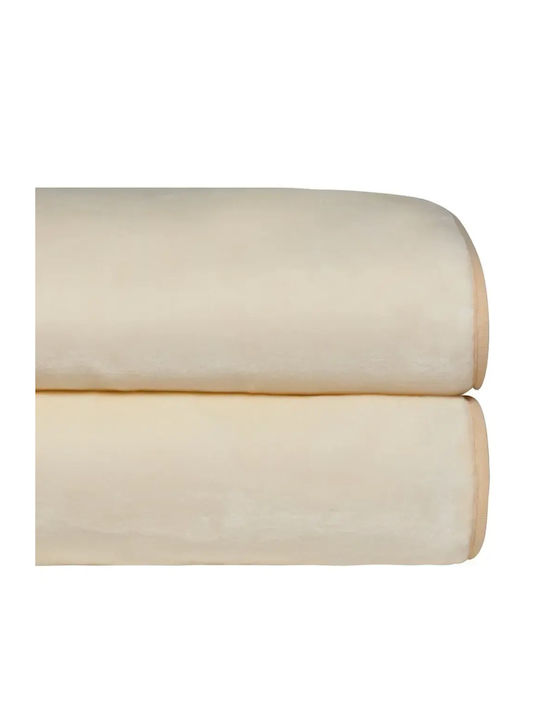 Kentia Notte Κουβέρτα Βελουτέ Μονή 160x220εκ. White