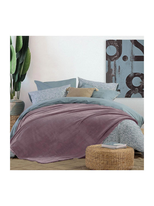 Nef-Nef Homeware Pătură Cozy Fleece Superdublă 220x240 cm Violet