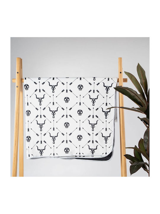 Bee. Unusual. There Is No Place Like Home Κουβέρτα Fleece Καναπέ 127x152εκ. White/Grey