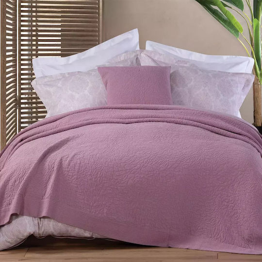 Nef-Nef Homeware Annita Pique Blanket Double 230x250cm Mauve
