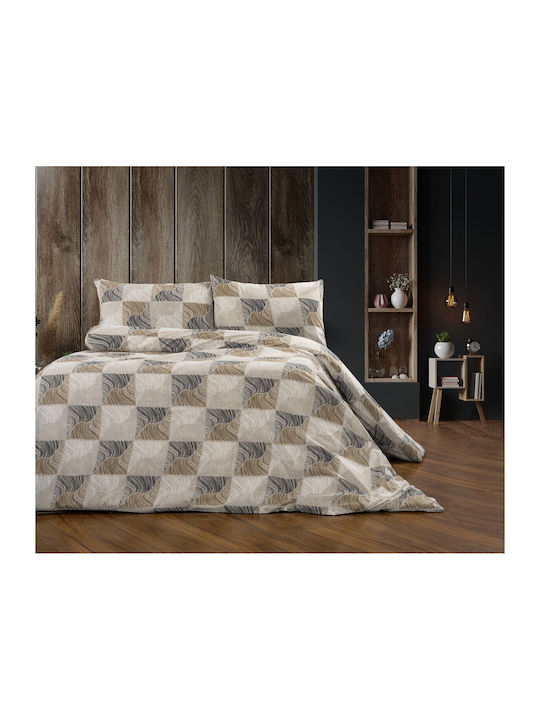 Dimcol Duvet Cover Single 160x240 Kleopatra 609 Beige-black