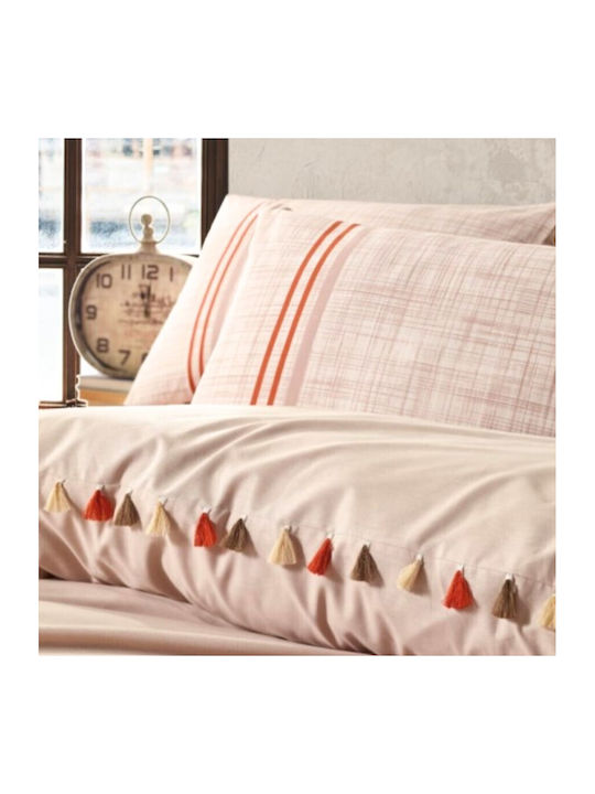 Cotton Box Bettbezug-Set Doppelbett mit 2 Kissenbezügen & 1 Bettlaken 200x220 Merri Beige