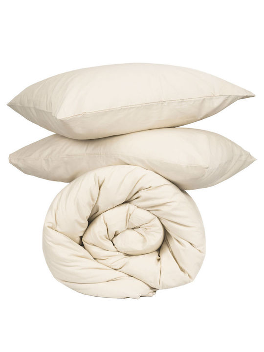 Sunshine Cotton Feelings Single Duvet Cover 170x250 Ecru