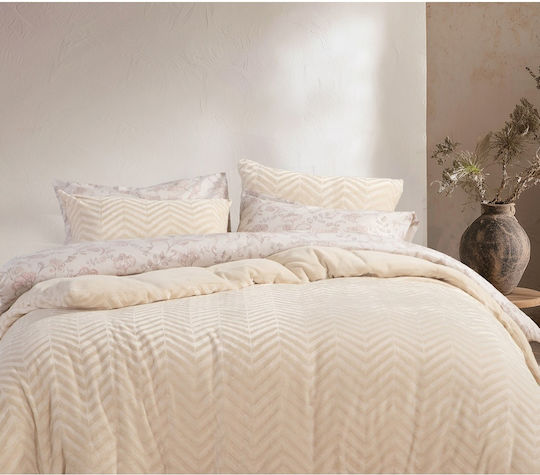 Nef-Nef Homeware Duvet Cover Set Single with Pillowcase 160x220 Carmen Mocca