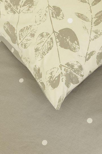 Kocoon Bettbezug-Set Baumwolle Einzelbett mit Kissenbezug 165x245 Fueglio Olive Green