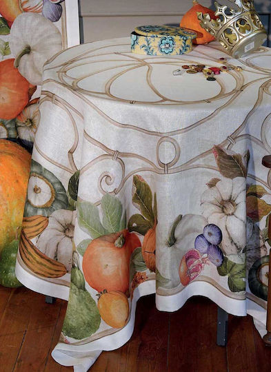 Tessitura Toscana Telerie Τραπεζομάντηλο Λινό Cenerentola Πορτοκαλί 160x230εκ.