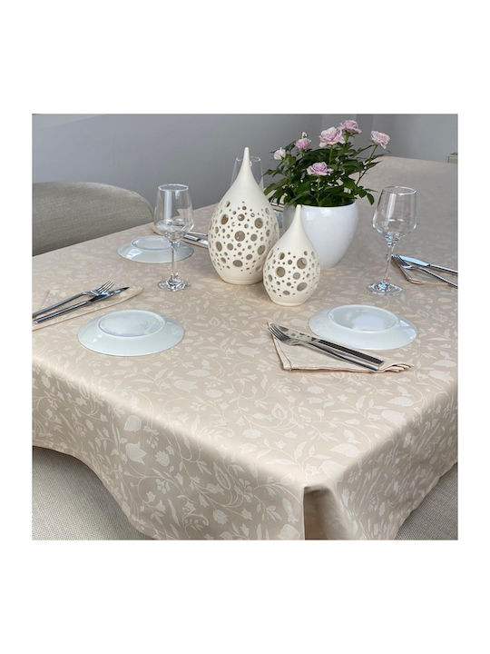 Astron Italy Τραπεζομάντηλο Σετ 7τμχ Beige 140x180εκ.