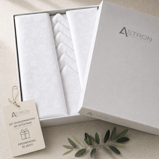 Astron Italy Τραπεζομάντηλο White 140x140εκ.