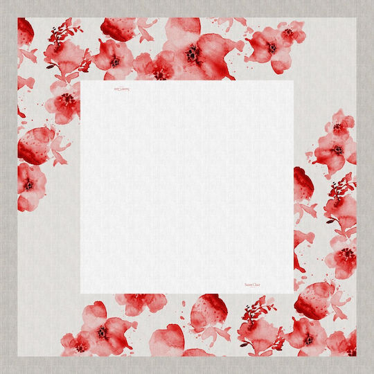 Saint Clair Покривка за маса Червена 145x145см.