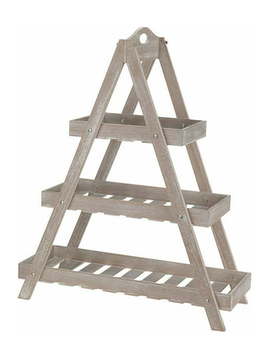 Plastic Grey Outdoor Shelving Unit 60x60x70 cm 082060