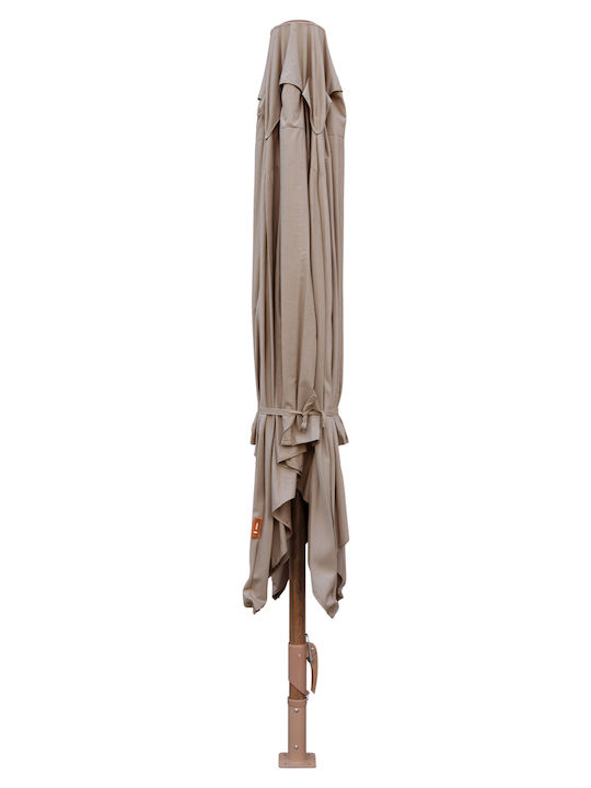 Professional Aluminum Squared Parasol Gladell Beige 3.53x3.53m