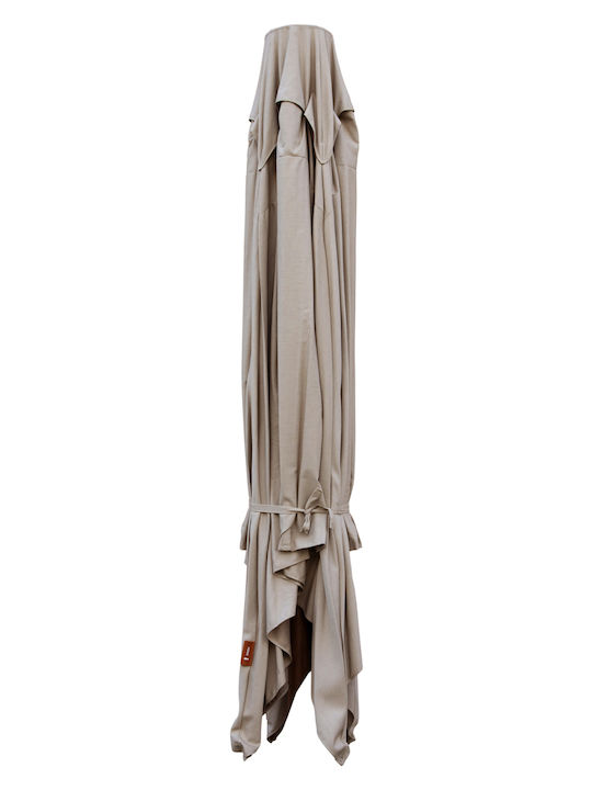 Professional Aluminum Squared Parasol Gladell Beige 3.53x3.53m