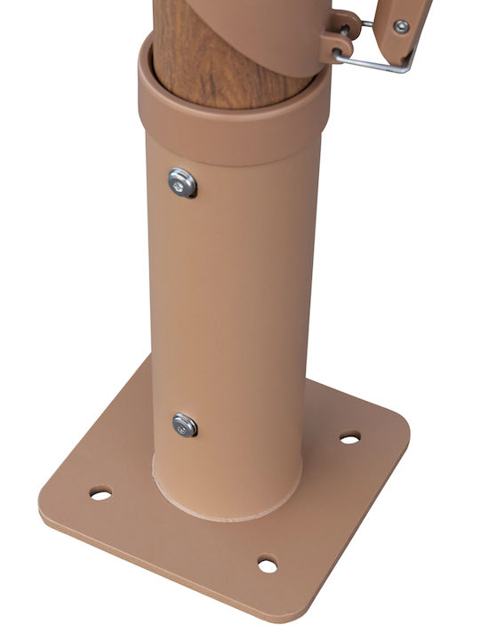 Professional Aluminum Squared Parasol Gladell Beige 3.53x3.53m