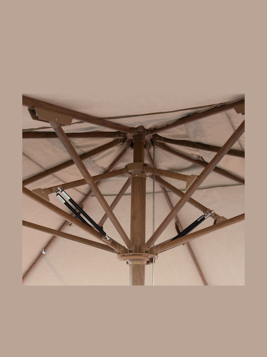 Professional Aluminum Squared Parasol Gladell Beige 3.53x3.53m