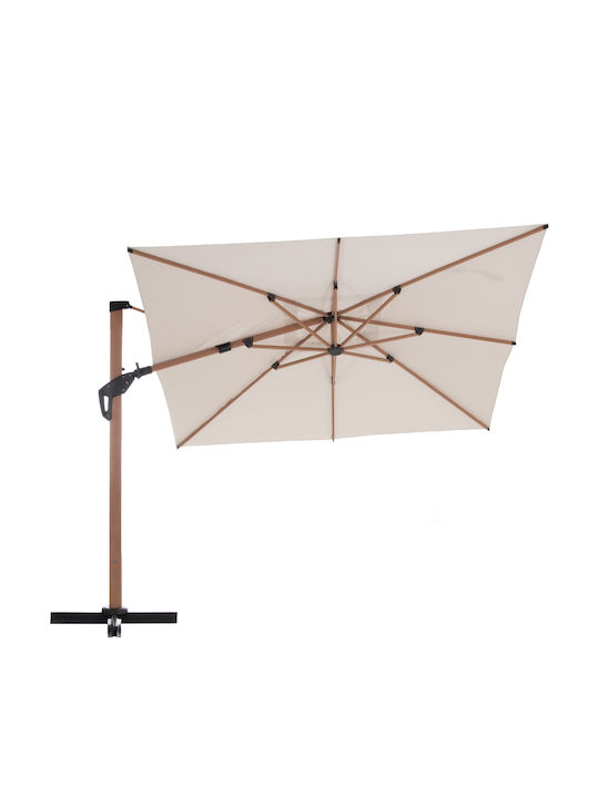 Professional Hanging Squared Aluminum Parasol Javante Beige 2.56x2.56xH2m