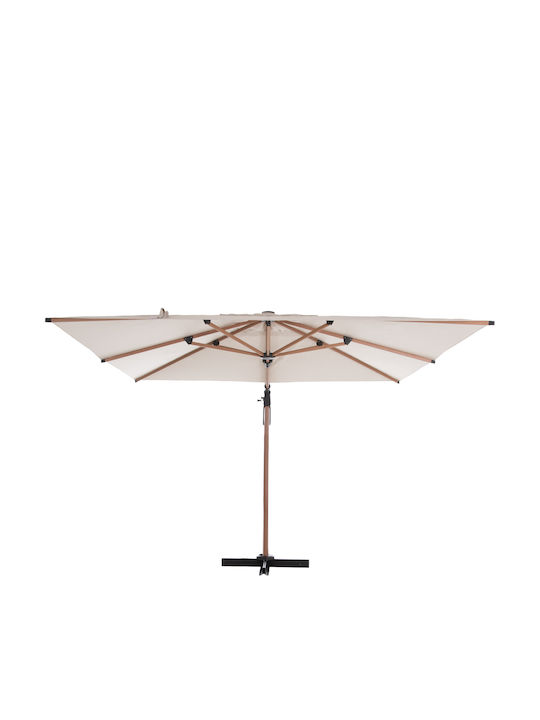 Professional Hanging Squared Aluminum Parasol Javante Beige 2.56x2.56xH2m