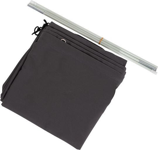 Professionelle Hängende Quadratische Garten- und Terrassen-Sonnenschirm aus Aluminium Javante Grau 2,7x2,7m