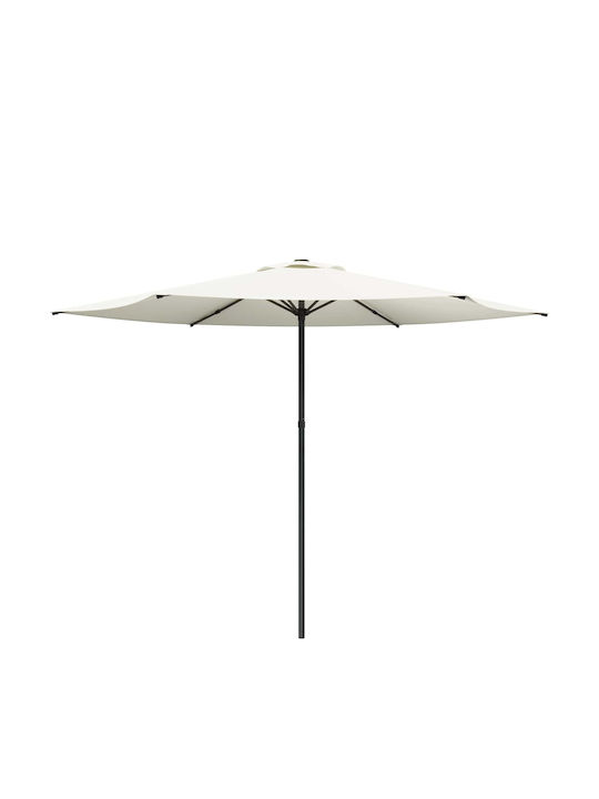 Round Aluminum Garden Umbrella Beige Diameter 3xHeight 2.23m