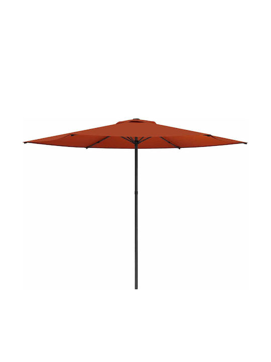 Umbrelă Rotundă Din Aluminiu Portocalie Φ3xÎnălțime2.23m