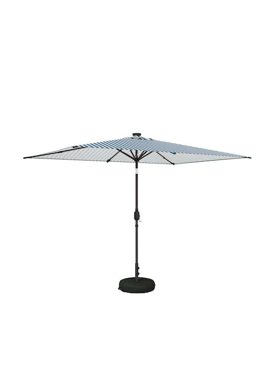 Umbrelă Din Aluminiu Albastră 3x3xÎnălțime 2.35m