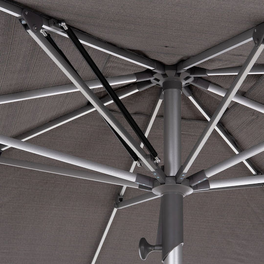 Squared Aluminum Grey Parasol 3x3m