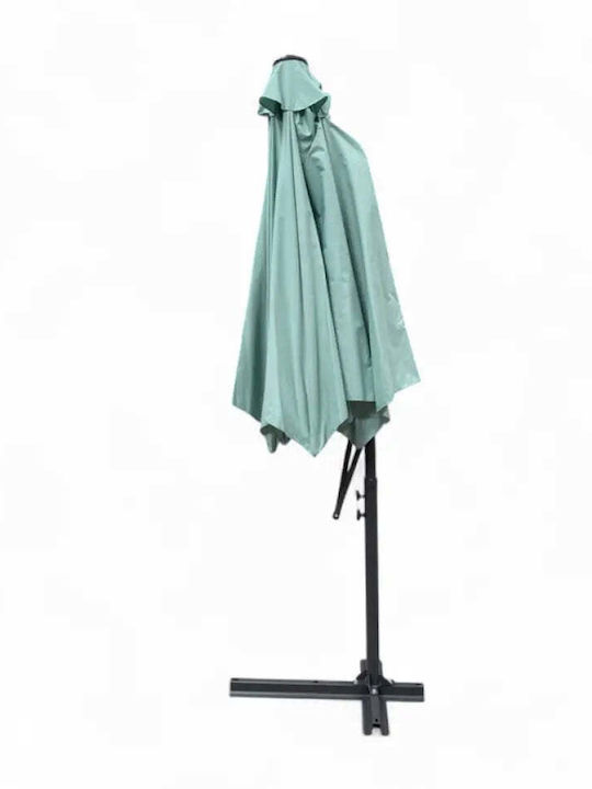 Umbrelă Agățată Din Aluminiu Albastru Deschis 2.7x2.7m
