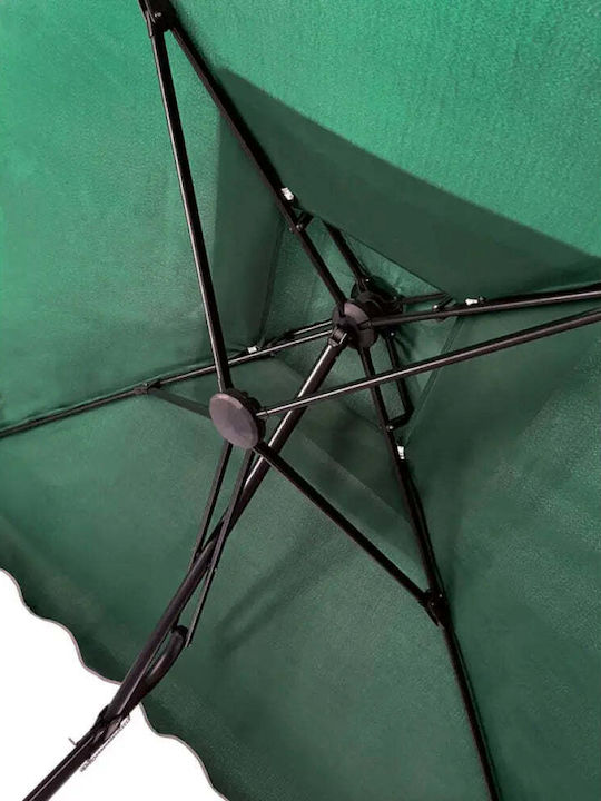 HD Garten- und Terrassen-Sonnenschirm Kippbar Quadratisch Aluminium Grün 2.5x2.6m