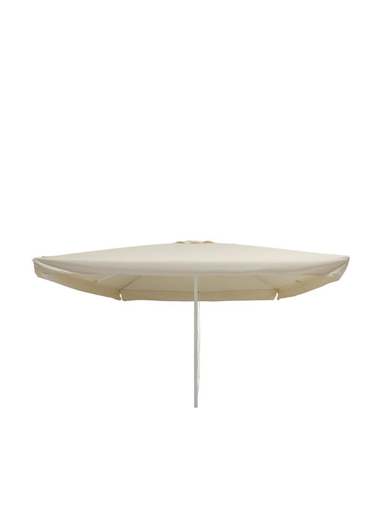 Professional Square Aluminum Ecru Canvas Garden & Terrace Parasol 2.20x2.20xHeight 2.5m