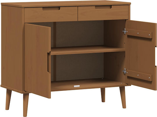 Bufet Molde din Lemn cu Sertare Caramel 90x40x80cm