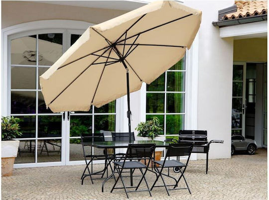 Umbrelă Rotundă Din Aluminiu Bej Φ3m