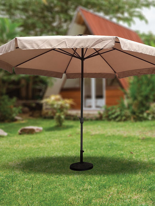 Round Aluminum Beige Parasol Φ2.7m