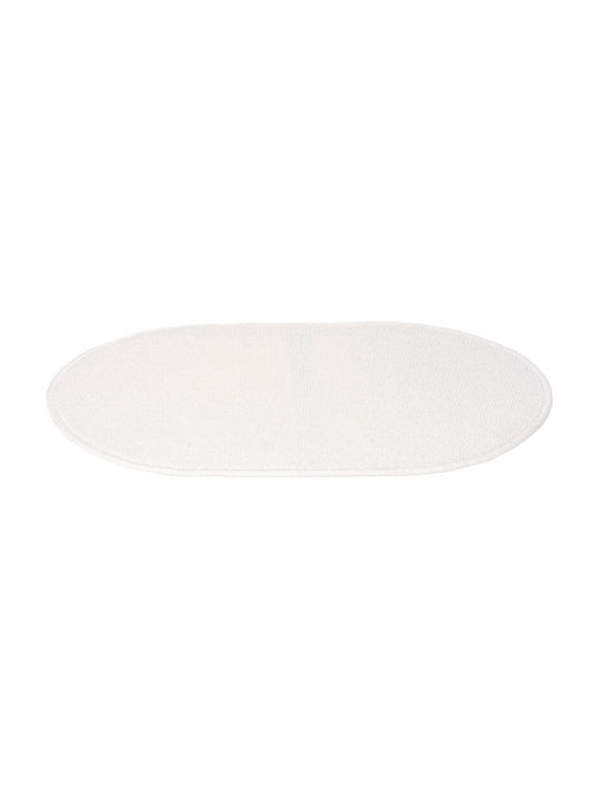 Овално Пътека за Баня Rug Бяло 45x67см.